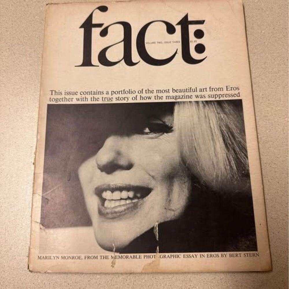 Vintage Magazine - Fact: Vol.2 #3 5/1965-Marilyn Monroe covers-Ralph Ginzburg ar